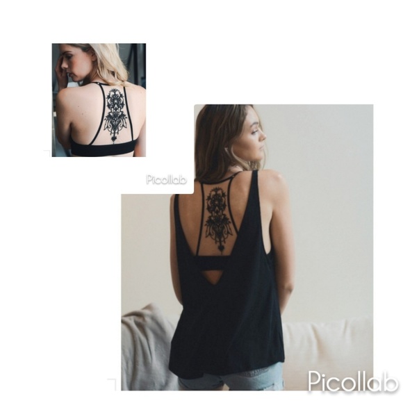 Black Tattoo Bralette - Picture 2 of 8